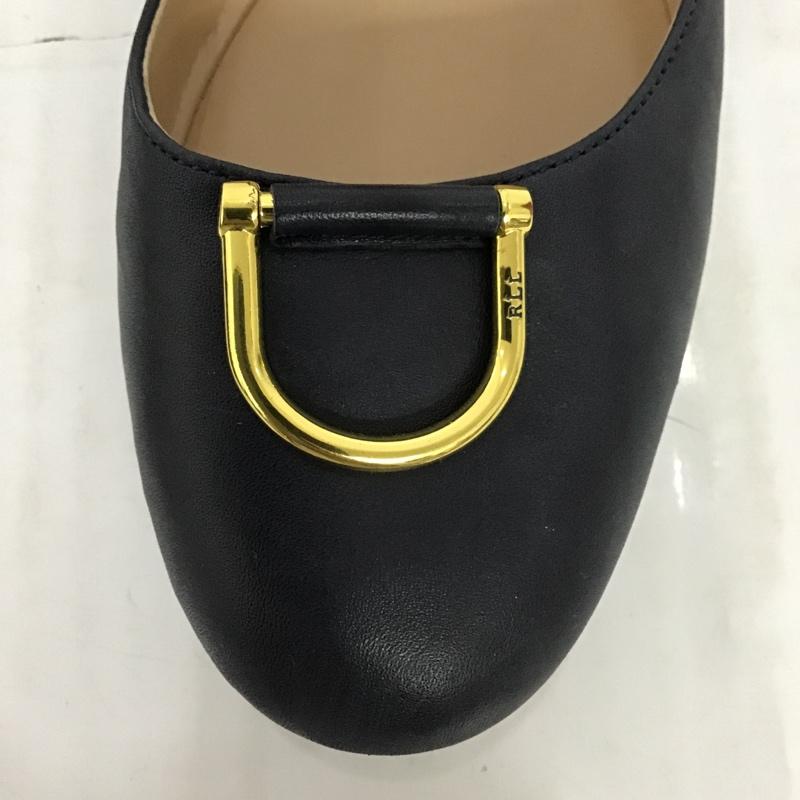 ローレンラルフローレン LAUREN RALPH LAUREN パンプス パンプス フラットシューズ 7.5 無地 紺 / ネイビー / X 金 / ゴールド / レディース USED 古着 中古 10097968