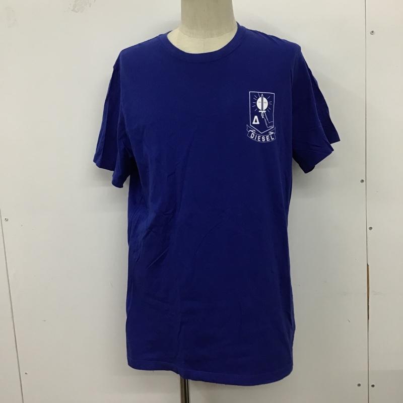 ディーゼル DIESEL Tシャツ 半袖 半袖カットソー プリントTシャツ クルーネックカットソー L プリント 青 / ブルー / メンズ USED 古着 中古 10097973