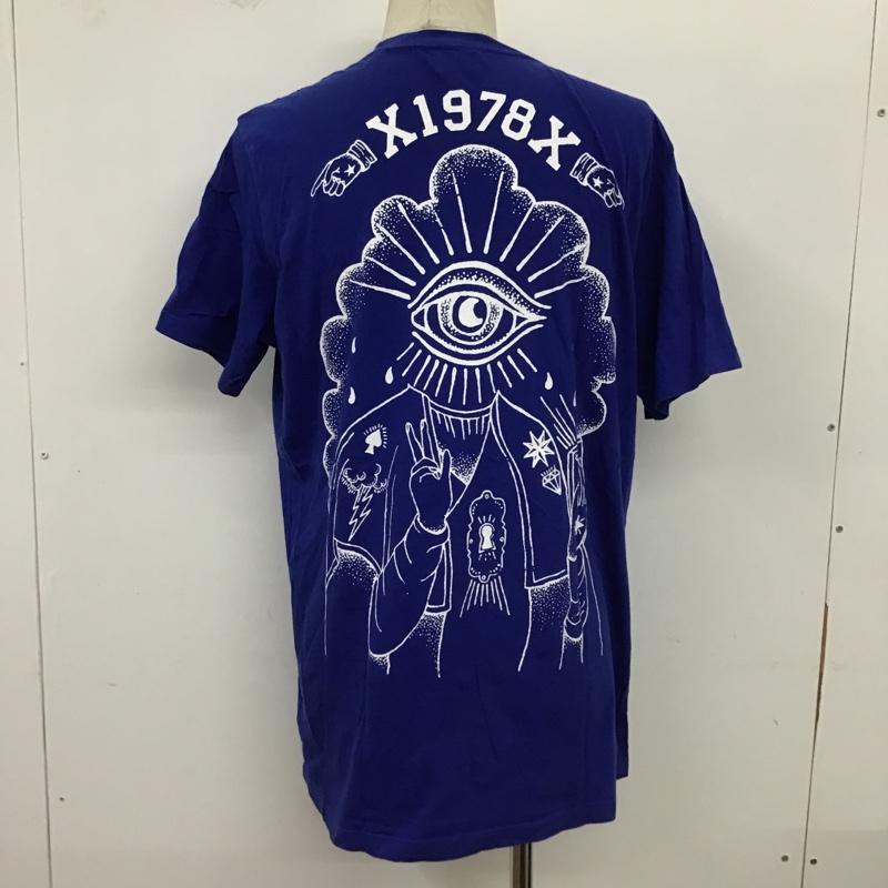 ディーゼル DIESEL Tシャツ 半袖 半袖カットソー プリントTシャツ クルーネックカットソー L プリント 青 / ブルー / メンズ USED 古着 中古 10097973
