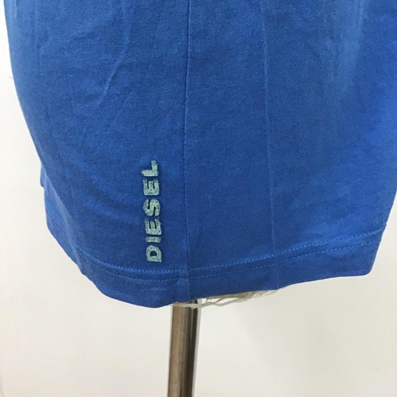 ディーゼル DIESEL Tシャツ 半袖 半袖カットソー プリントTシャツ クルーネックカットソー L プリント 青 / ブルー / メンズ USED 古着 中古 10097977