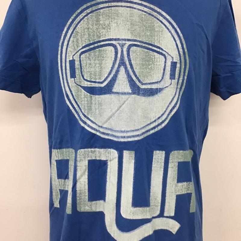 ディーゼル DIESEL Tシャツ 半袖 半袖カットソー プリントTシャツ クルーネックカットソー L プリント 青 / ブルー / メンズ USED 古着 中古 10097977