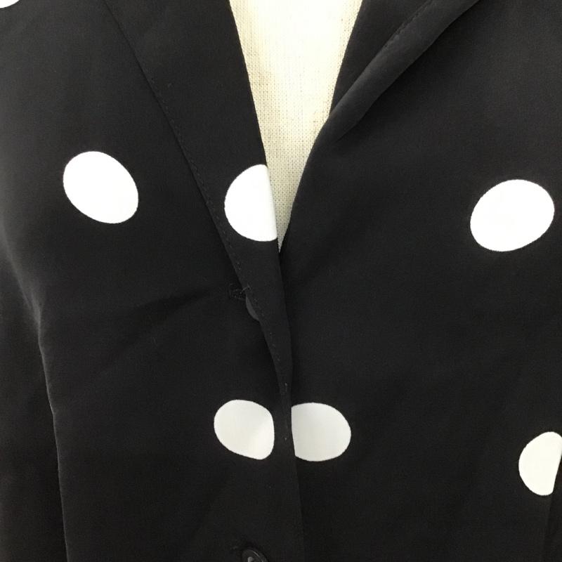 マウジー MOUSSY シャツ、ブラウス 七分袖 010BSG30-1140 ポルカドットシャツ 七分丈シャツ カラーシャツ 総柄シャツ カラーシャツ 7号 ドット 黒 / ブラック / X 白 / ホワイト / レディース USED 古着 中古 10097989