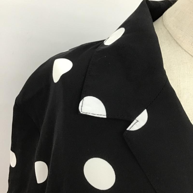 マウジー MOUSSY シャツ、ブラウス 七分袖 010BSG30-1140 ポルカドットシャツ 七分丈シャツ カラーシャツ 総柄シャツ カラーシャツ 7号 ドット 黒 / ブラック / X 白 / ホワイト / レディース USED 古着 中古 10097989