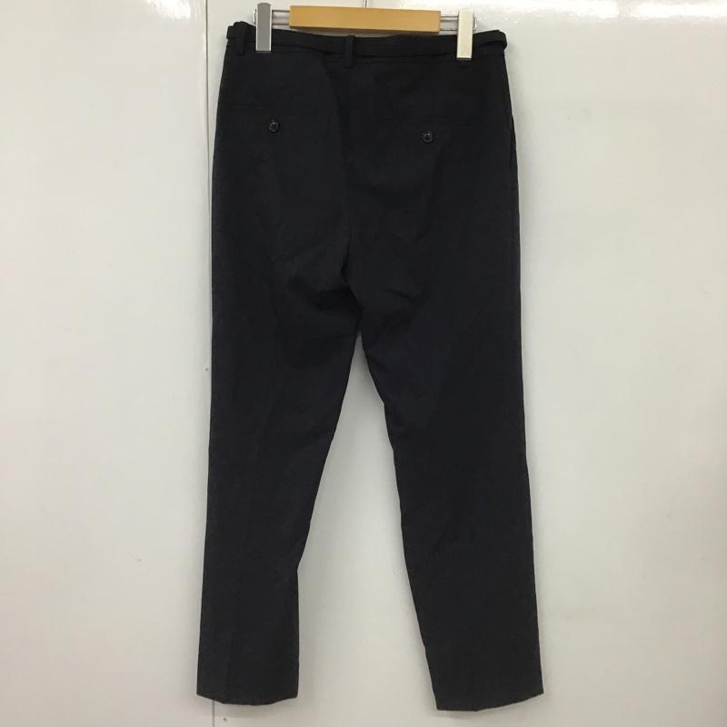 グリーンレーベルリラクシング green label relaxing パンツ スラックス 3514-162-1553 リネコタックベルトパンツ センタータックパンツ カジュアルパンツ スリムパンツ 40 無地 紺 / ネイビー / レディース USED 古着 中古 10097990
