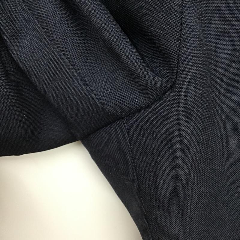 グリーンレーベルリラクシング green label relaxing パンツ スラックス 3514-162-1553 リネコタックベルトパンツ センタータックパンツ カジュアルパンツ スリムパンツ 40 無地 紺 / ネイビー / レディース USED 古着 中古 10097990