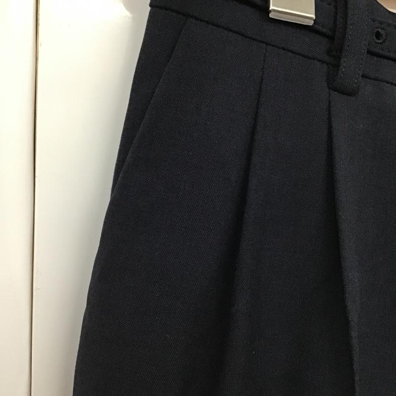 グリーンレーベルリラクシング green label relaxing パンツ スラックス 3514-162-1553 リネコタックベルトパンツ センタータックパンツ カジュアルパンツ スリムパンツ 40 無地 紺 / ネイビー / レディース USED 古着 中古 10097990