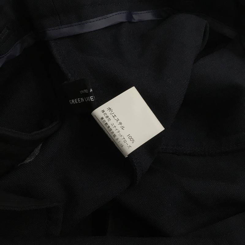 グリーンレーベルリラクシング green label relaxing パンツ スラックス 3514-162-1553 リネコタックベルトパンツ センタータックパンツ カジュアルパンツ スリムパンツ 40 無地 紺 / ネイビー / レディース USED 古着 中古 10097990