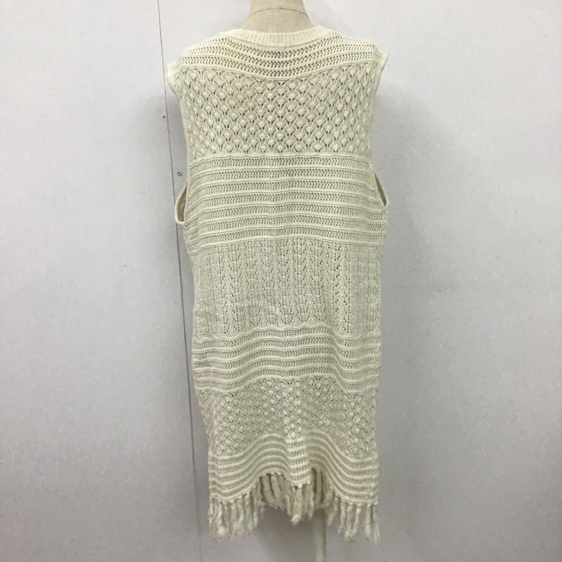 ニコアンド niko and... ベスト ベスト MN62TE03ST カギバリロングベスト 無地 アイボリー / アイボリー / レディース USED 古着 中古 10097995
