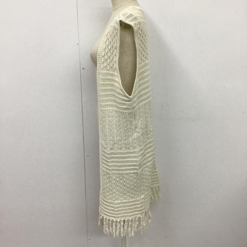 ニコアンド niko and... ベスト ベスト MN62TE03ST カギバリロングベスト 無地 アイボリー / アイボリー / レディース USED 古着 中古 10097995