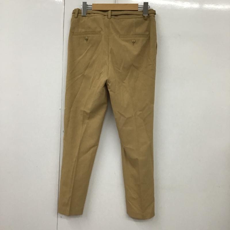 グリーンレーベルリラクシング green label relaxing パンツ スラックス 3514-162-1553 リネコタックベルトパンツ センタータックパンツ カジュアルパンツ スリムパンツ 40 無地 ベージュ / ベージュ / レディース USED 古着 中古 10097996