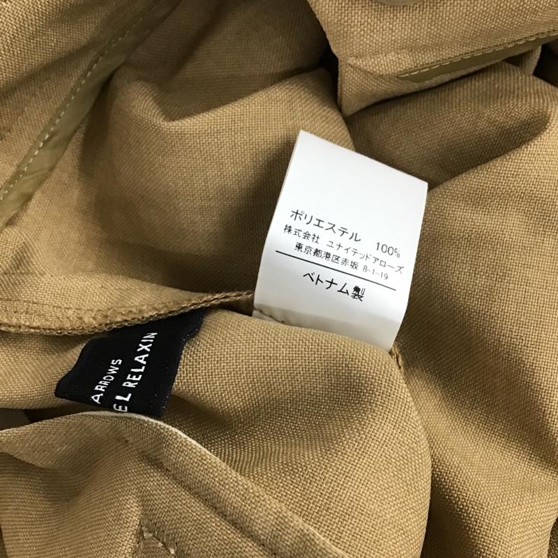 グリーンレーベルリラクシング green label relaxing パンツ スラックス 3514-162-1553 リネコタックベルトパンツ センタータックパンツ カジュアルパンツ スリムパンツ 40 無地 ベージュ / ベージュ / レディース USED 古着 中古 10097996