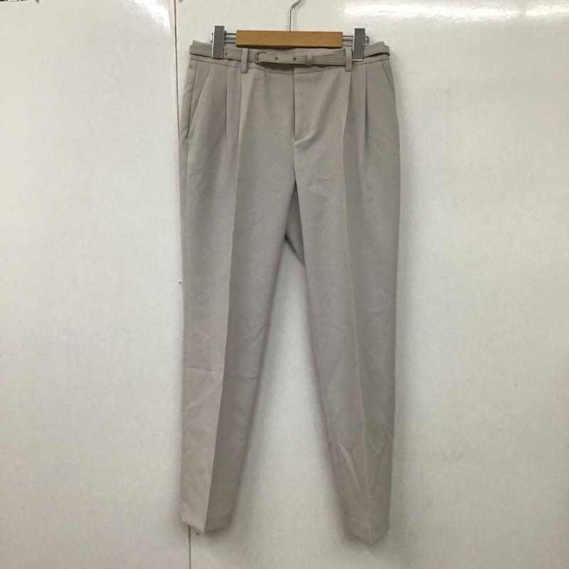 グリーンレーベルリラクシング green label relaxing パンツ スラックス 3514-162-1553 リネコタックベルトパンツ センタータックパンツ カジュアルパンツ スリムパンツ 40 無地 灰 / グレー / レディース USED 古着 中古 10097997