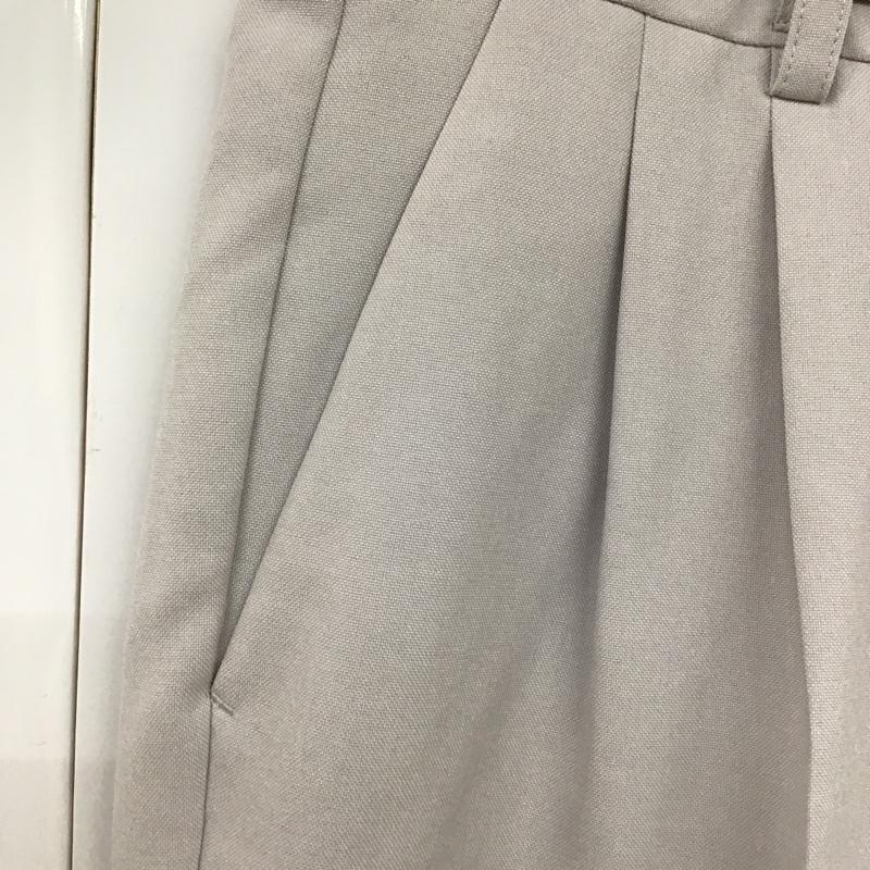 グリーンレーベルリラクシング green label relaxing パンツ スラックス 3514-162-1553 リネコタックベルトパンツ センタータックパンツ カジュアルパンツ スリムパンツ 40 無地 灰 / グレー / レディース USED 古着 中古 10097997