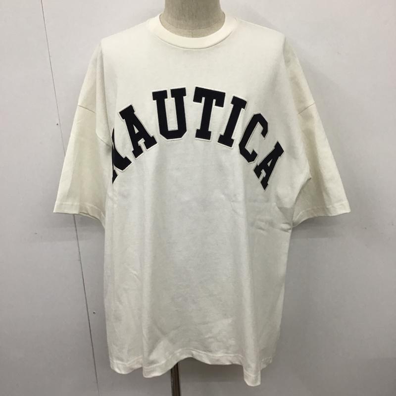 ノーティカ NAUTICA カットソー 半袖 212-1276 FREAKSSTORE 半袖カットソー プリントTシャツ クルーネックカットソー XL ロゴ、文字 白 / ホワイト / メンズ USED 古着 中古 10098022