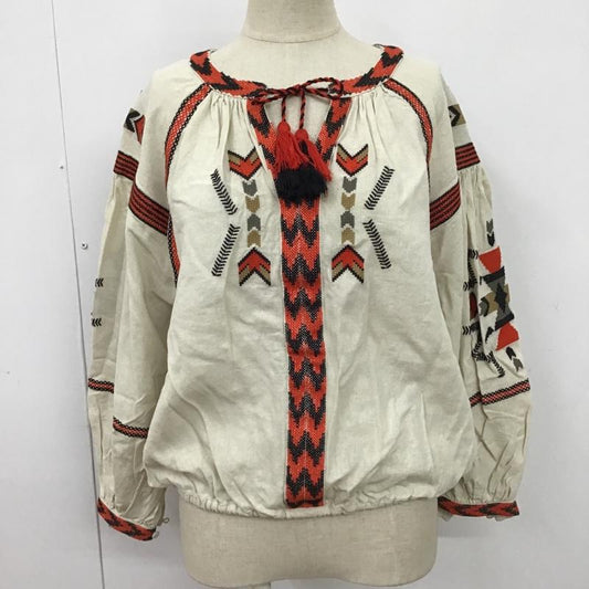 スライ SLY カットソー 長袖 0309SY30-0320 FREE 刺繍 黒 / ブラック / X 赤 / レッド / X アイボリー / アイボリー /  レディース USED 古着 中古 10098023