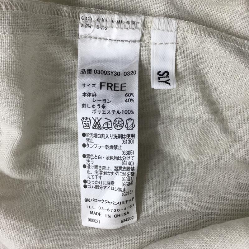 スライ SLY カットソー 長袖 0309SY30-0320 FREE 刺繍 黒 / ブラック / X 赤 / レッド / X アイボリー / アイボリー /  レディース USED 古着 中古 10098023