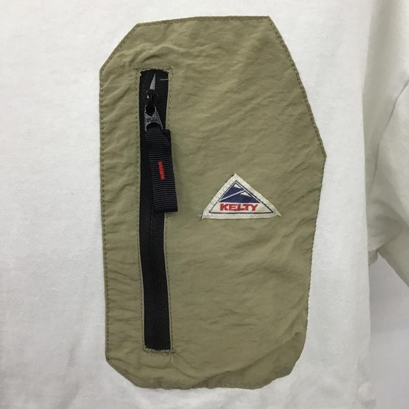 ケルティ KELTY Tシャツ 半袖 7525-613-0145 KELTY別注アウトドアポケットTシャツ 半袖カットソー ポケットTシャツ ユニセックス XL 無地 白 / ホワイト / メンズ USED 古着 中古 10098027