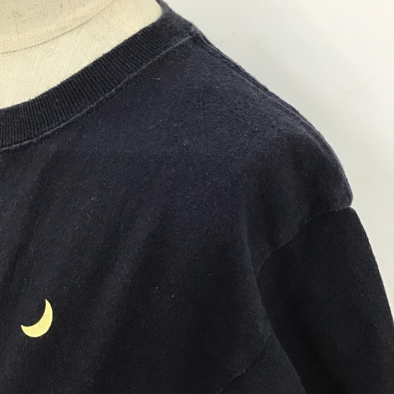 チャムス CHUMS Tシャツ 半袖 クルーネック キャンプ プリント L ロゴ、文字 紺 / ネイビー / レディース USED 古着 中古 10098035