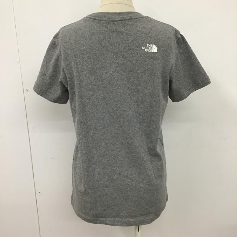 ザノースフェイス THE NORTH FACE Tシャツ 半袖 NTW3204Z クルーネック プリント 山 M ロゴ、文字 灰 / グレー / レディース USED 古着 中古 10098037