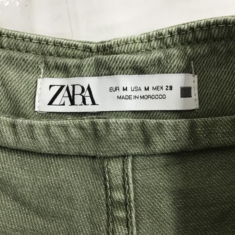 ザラ ZARA パンツ ショートパンツ 4406 153 505 デニム M 無地 カーキ / カーキ / レディース USED 古着 中古 10098051