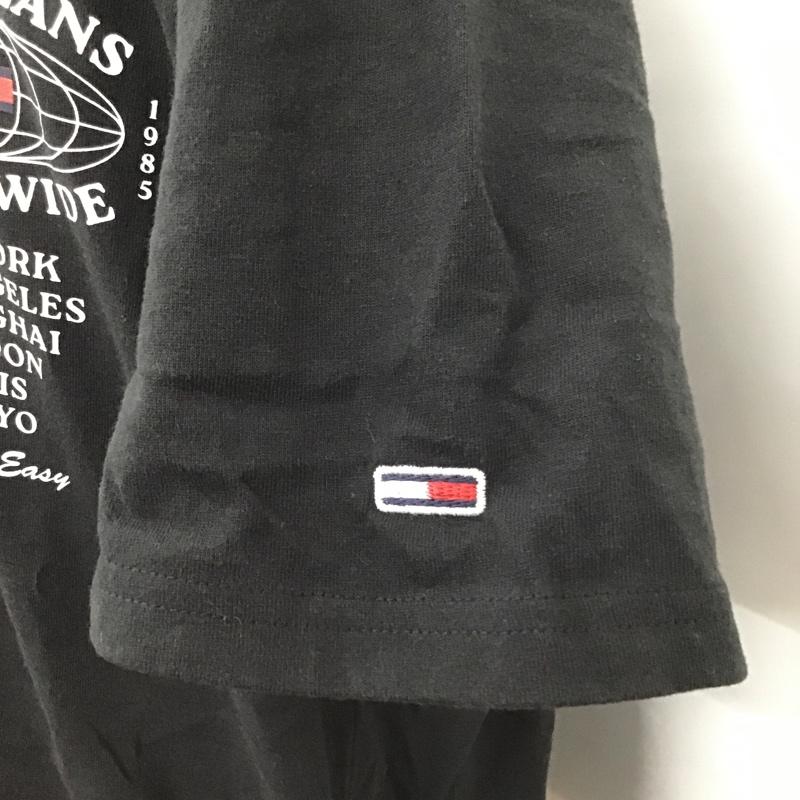 トミー ジーンズ TOMMY JEANS Tシャツ 半袖 半袖カットソー プリントTシャツ クルーネックカットソー L プリント 黒 / ブラック / メンズ USED 古着 中古 10098060