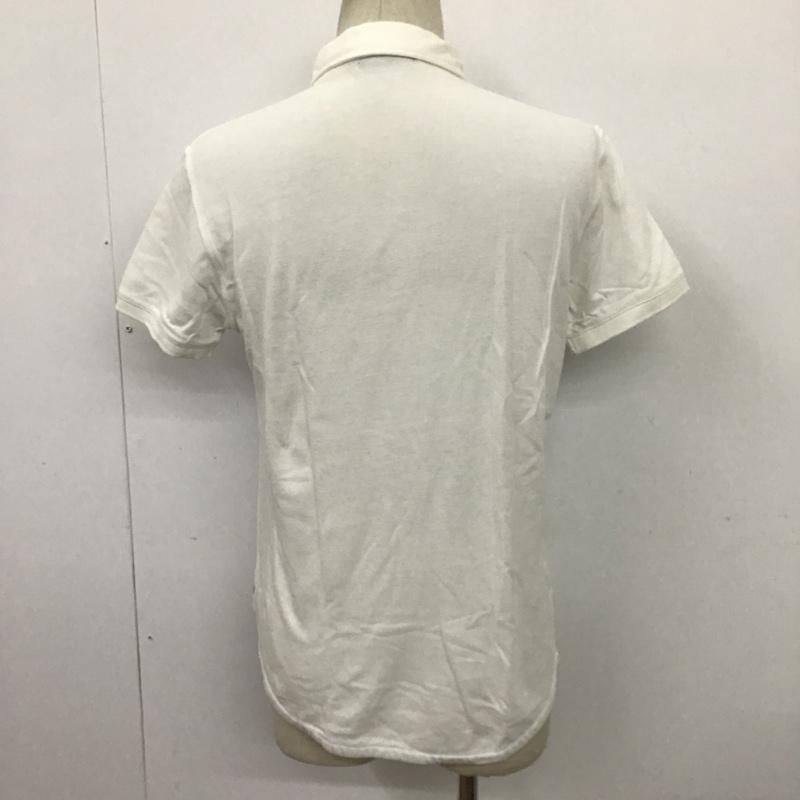 ポールスミスジーンズ Paul Smith JEANS ポロシャツ 半袖 半袖ポロシャツ ボタンダウンシャツ 半袖カットソー M ロゴ、文字 白 / ホワイト / メンズ USED 古着 中古 10098065