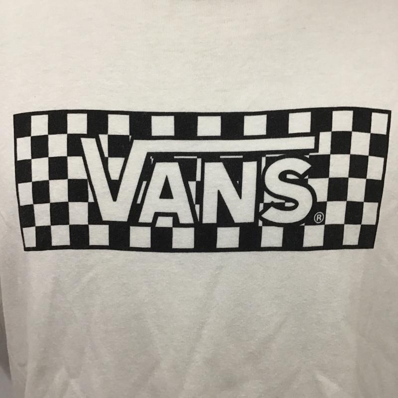 バンズ VANS Tシャツ 半袖 半袖カットソー プリントTシャツ クルーネックカットソー L ロゴ、文字 白 / ホワイト / メンズ USED 古着 中古 10098074