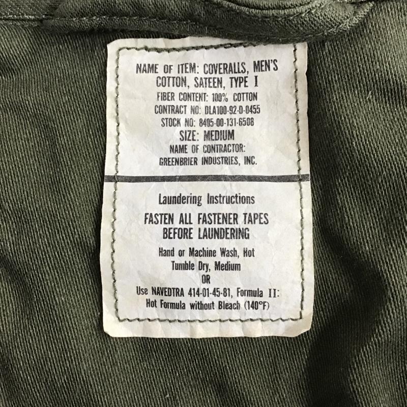 古着 USED ワンピース・ドレス・オールインワン ワンピース・ドレス・オールインワン オールインワン ミリタリー M 無地 カーキ / カーキ / メンズ USED 古着 中古 10098075