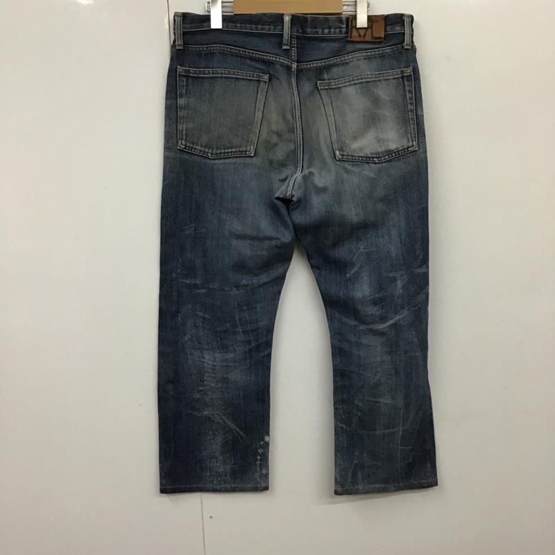 ダブルアールエル RRL パンツ デニム、ジーンズ デニムパンツ ストレートパンツ ワイドパンツ カジュアルパンツ ダメージ加工 34 無地 インディゴ / インディゴ / メンズ USED 古着 中古 10098093