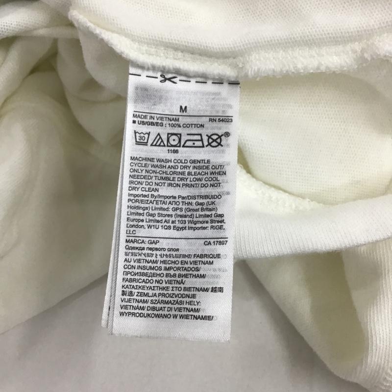 ギャップ GAP Tシャツ 半袖 半袖カットソー プリントTシャツ クルーネックカットソー M プリント 白 / ホワイト / メンズ USED 古着 中古 10098095