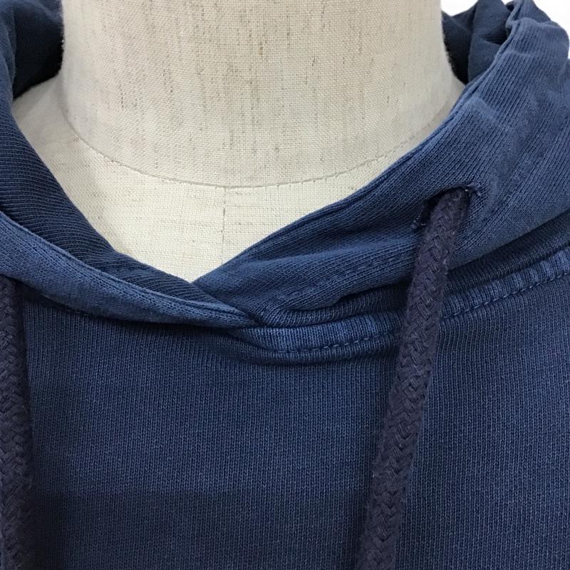 ザラ ZARA パーカー 長袖 M プリント 紺 / ネイビー / メンズ USED 古着 中古 10098096