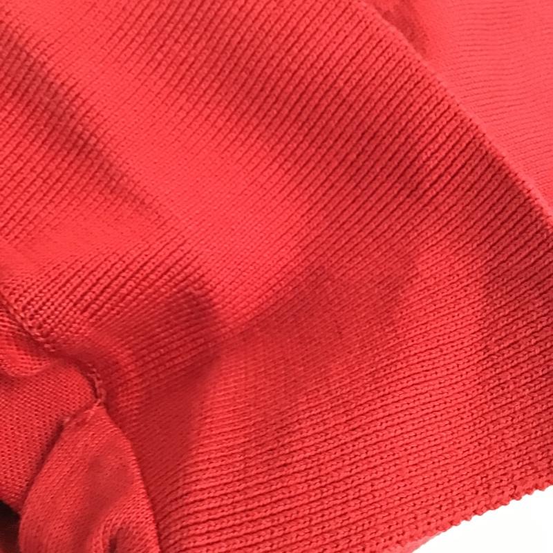 ジョンスメドレー JOHN SMEDLEY カーディガン 半袖 半袖ニット 半袖カーディガン ポロシャツ 半袖カットソー S 無地 赤 / レッド / レディース USED 古着 中古 10098123