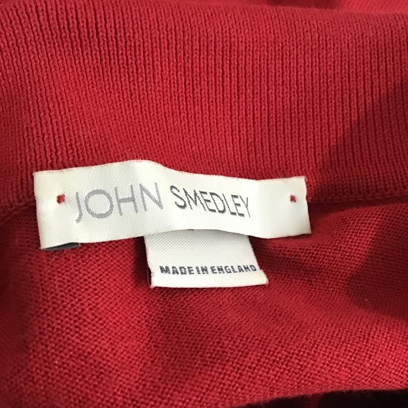ジョンスメドレー JOHN SMEDLEY カーディガン 半袖 半袖ニット 半袖カーディガン ポロシャツ 半袖カットソー S 無地 赤 / レッド / レディース USED 古着 中古 10098123