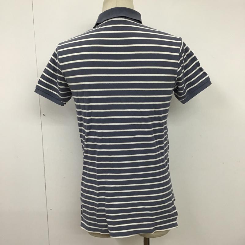 ポロバイラルフローレン Polo by RALPH LAUREN ポロシャツ 半袖 ボーダー S ワンポイント 白 / ホワイト / X 灰 / グレー / メンズ USED 古着 中古 10098127