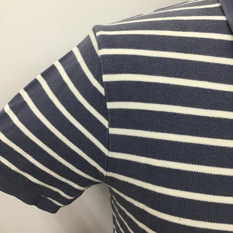 ポロバイラルフローレン Polo by RALPH LAUREN ポロシャツ 半袖 ボーダー S ワンポイント 白 / ホワイト / X 灰 / グレー / メンズ USED 古着 中古 10098127