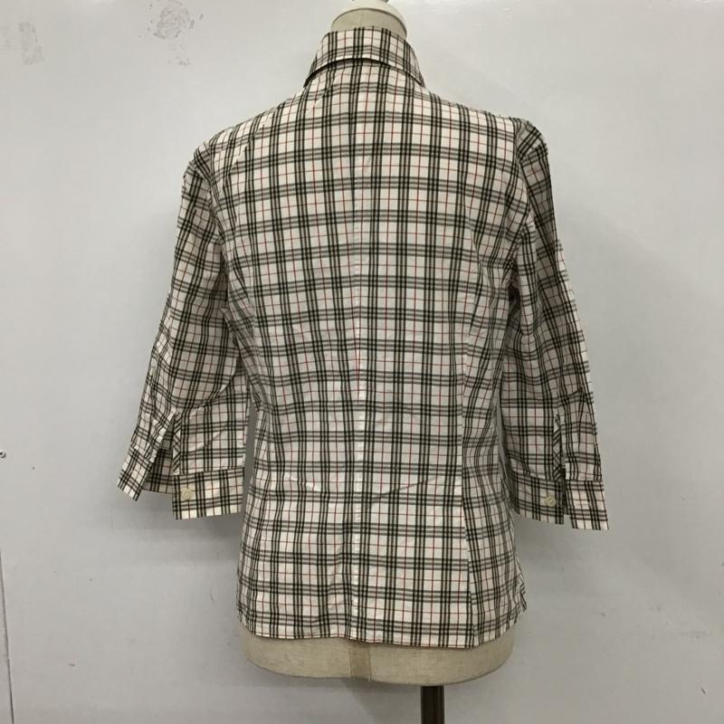 バーバリーブルーレーベル BURBERRY BLUE LABEL シャツ、ブラウス 七分袖 FE526-208 七分丈シャツ チェックシャツ カラーシャツ カジュアルシャツ 38 チェック マルチカラー / マルチカラー / レディース USED 古着 中古 10098128