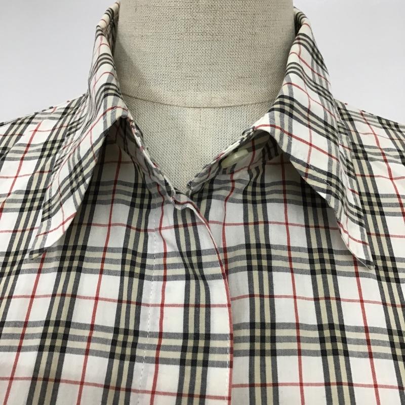 バーバリーブルーレーベル BURBERRY BLUE LABEL シャツ、ブラウス 七分袖 FE526-208 七分丈シャツ チェックシャツ カラーシャツ カジュアルシャツ 38 チェック マルチカラー / マルチカラー / レディース USED 古着 中古 10098128