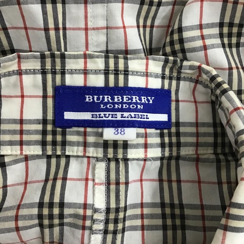 バーバリーブルーレーベル BURBERRY BLUE LABEL シャツ、ブラウス 七分袖 FE526-208 七分丈シャツ チェックシャツ カラーシャツ カジュアルシャツ 38 チェック マルチカラー / マルチカラー / レディース USED 古着 中古 10098128