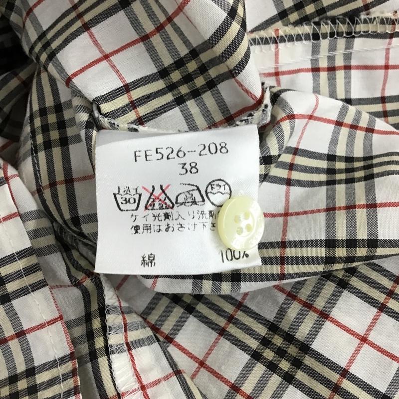 バーバリーブルーレーベル BURBERRY BLUE LABEL シャツ、ブラウス 七分袖 FE526-208 七分丈シャツ チェックシャツ カラーシャツ カジュアルシャツ 38 チェック マルチカラー / マルチカラー / レディース USED 古着 中古 10098128