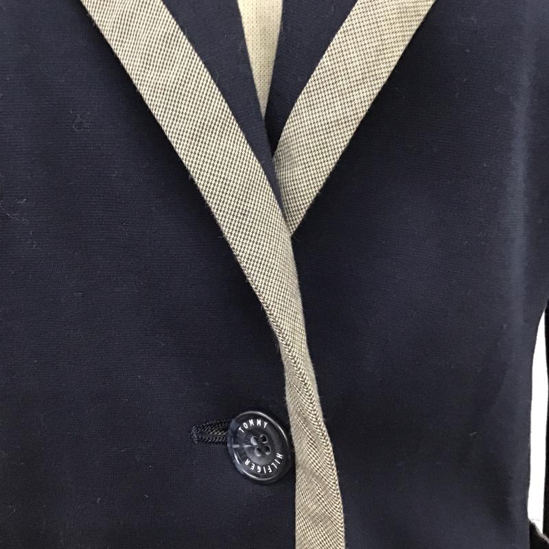トミーヒルフィガー TOMMY HILFIGER ジャケット、上着 ジャケット、ブレザー カジュアルジャケット カラージャケット ポケットジャケット M 無地 紺 / ネイビー / レディース USED 古着 中古 10098130