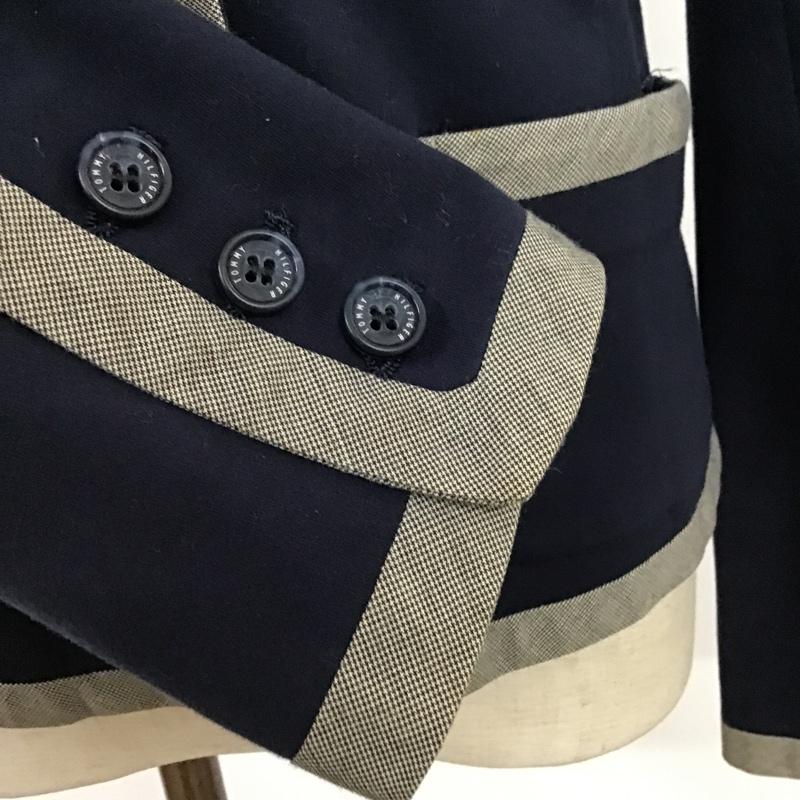 トミーヒルフィガー TOMMY HILFIGER ジャケット、上着 ジャケット、ブレザー カジュアルジャケット カラージャケット ポケットジャケット M 無地 紺 / ネイビー / レディース USED 古着 中古 10098130