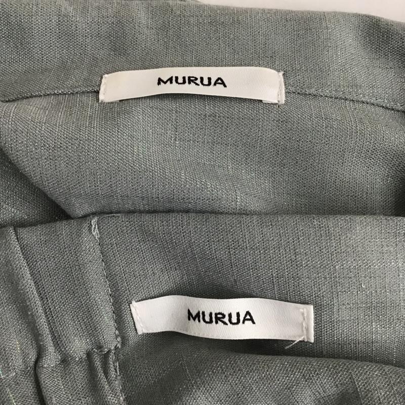 ムルーア MURUA セットアップ セットアップ セットアップ 半袖シャツ ハーフパンツ カジュアルシャツ フレアパンツ FREE 無地 灰 / グレー / レディース USED 古着 中古 10098140