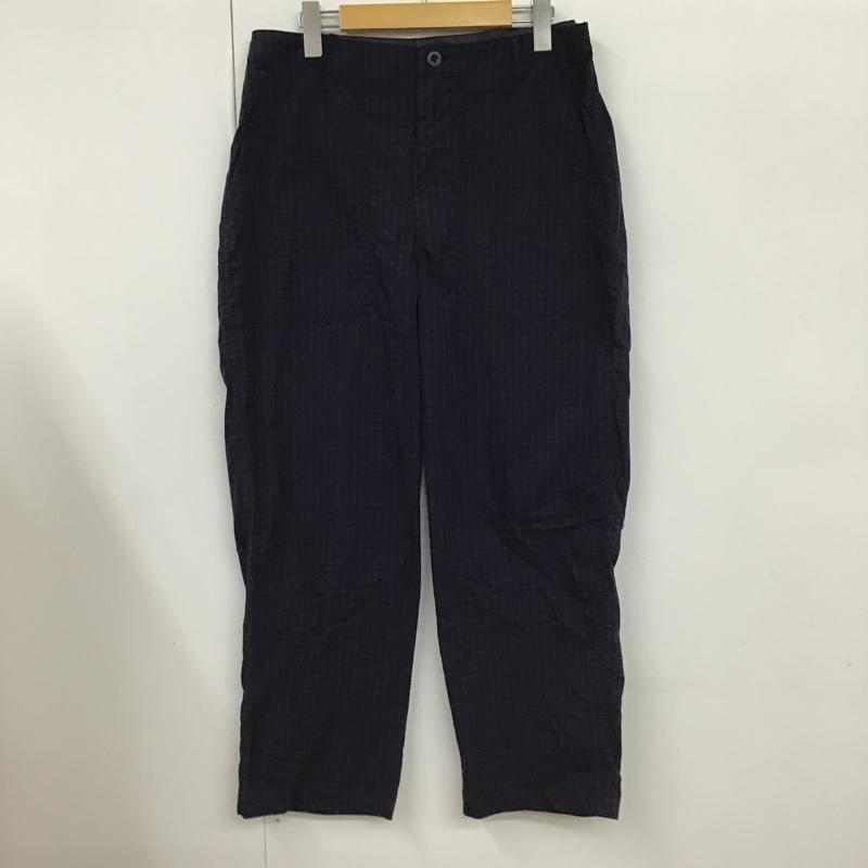 フレッドペリー FRED PERRY パンツ スラックス チェックパンツ カジュアルパンツ スリムパンツ スラックスパンツ L チェック 黒 / ブラック / X 青 / ブルー / メンズ USED 古着 中古 10098149