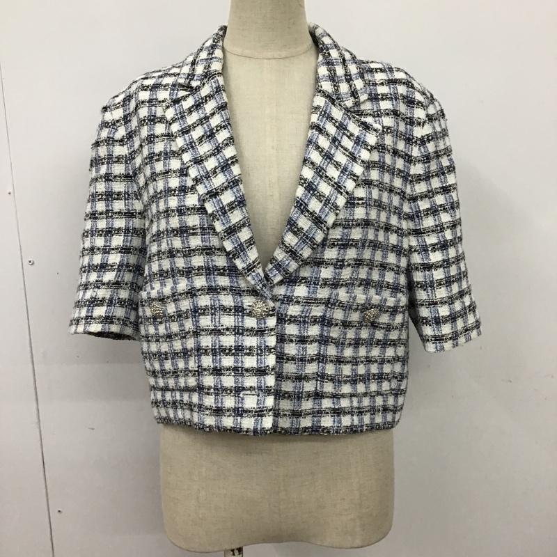 ザラ ZARA ジャケット、上着 ジャケット、ブレザー 半袖ジャケット カジュアルジャケット チェックジャケット S チェック マルチカラー / マルチカラー / レディース USED 古着 中古 10098150