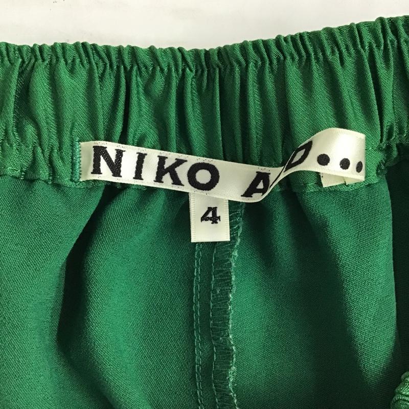 ニコアンド niko and... ボトムス ボトムス TR86DL04AD ワイドパンツ カジュアルパンツ サテンパンツ 4 無地 緑 / グリーン / レディース USED 古着 中古 10098157