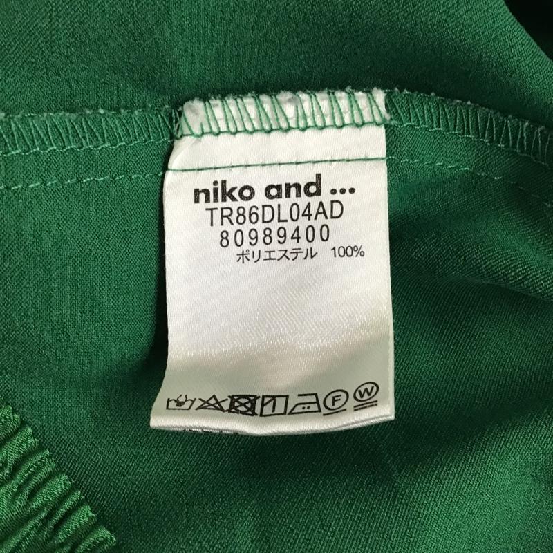 ニコアンド niko and... ボトムス ボトムス TR86DL04AD ワイドパンツ カジュアルパンツ サテンパンツ 4 無地 緑 / グリーン / レディース USED 古着 中古 10098157