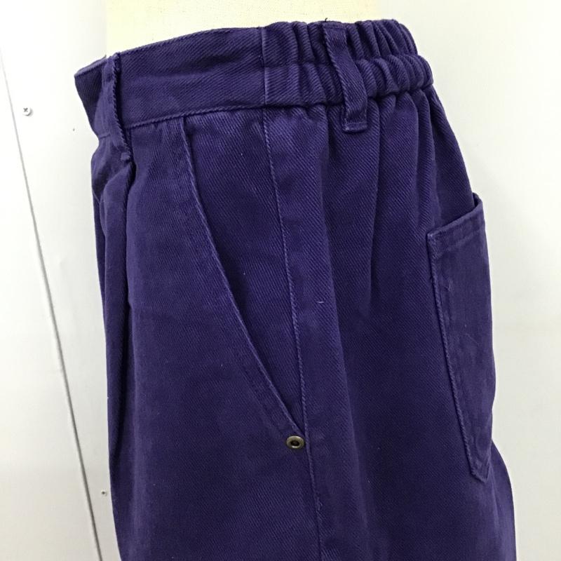 ニコアンド niko and... パンツ デニム、ジーンズ S216CL40AD ボトム ワイドパンツ カジュアルパンツ ストレートパンツ 3 無地 紫 / パープル / レディース USED 古着 中古 10098163