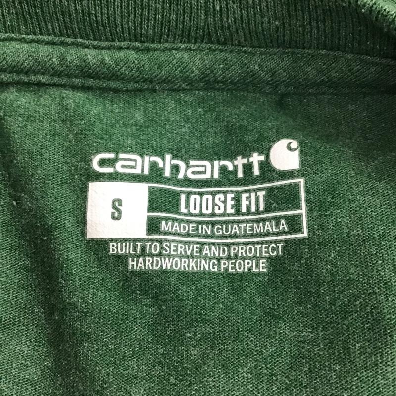 カーハート Carhartt Tシャツ 半袖 K87-M Tシャツ 半袖カットソー クルーネックカットソー S ロゴ、文字 緑 / グリーン / メンズ USED 古着 中古 10098191