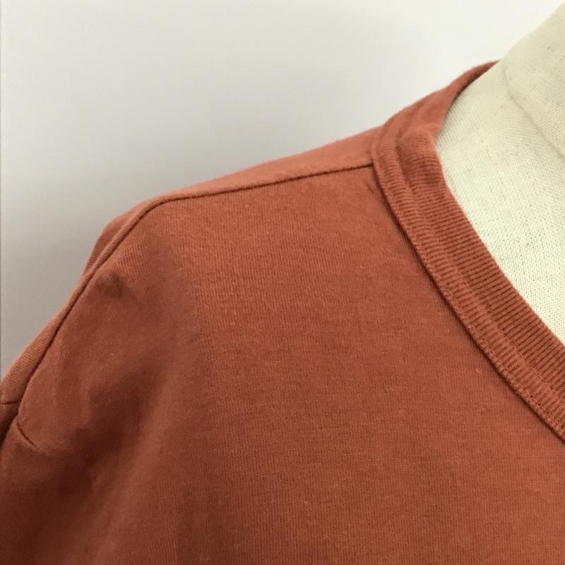 エムエイチエル MHL. Tシャツ 半袖 579-266252 Vネック M ロゴ、文字 茶 / ブラウン / レディース USED 古着 中古 10098244