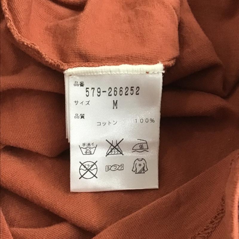 エムエイチエル MHL. Tシャツ 半袖 579-266252 Vネック M ロゴ、文字 茶 / ブラウン / レディース USED 古着 中古 10098244